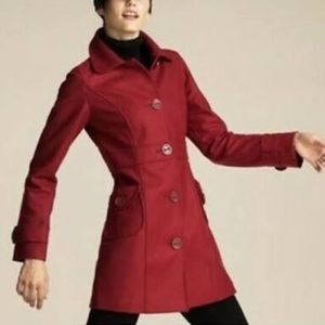 Women Tulle for Anthro fitted pea coat sz XS